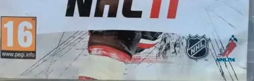 NHL 11, the PEGI square on its front