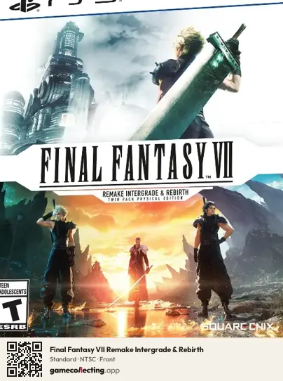 Final Fantasy VII Remake Intergrade & Rebirth PlayStation 5, NTSC box front
