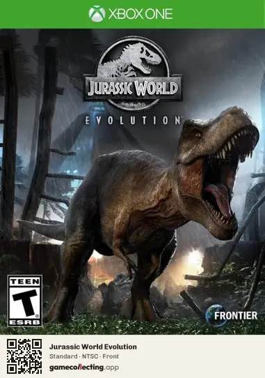 Jurassic World Evolution Xbox One, NTSC box front