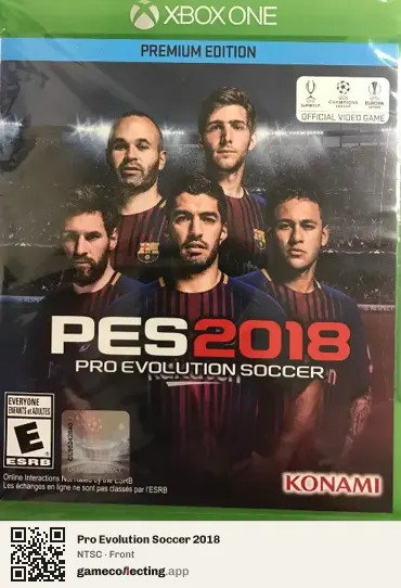 Pro Evolution Soccer 2018 Xbox One, NTSC box front
