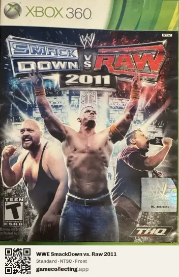 WWE SmackDown vs. Raw 2011 Xbox 360, NTSC box front
