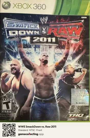 WWE SmackDown vs. Raw 2011 Xbox 360, NTSC box front