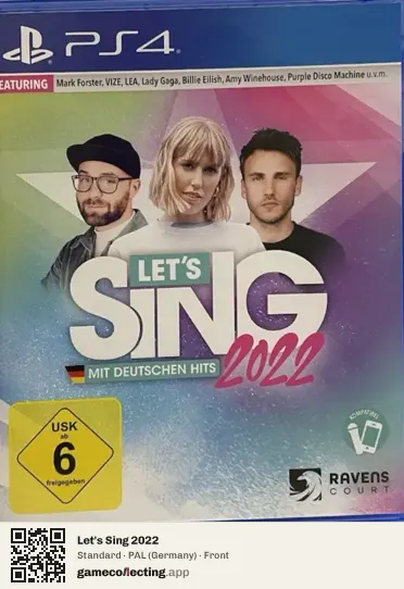 Let's Sing 2022 PlayStation 4, Germany box front