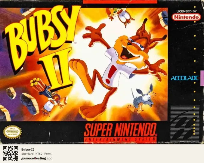 Bubsy II Super Nintendo Entertainment System, NTSC box front
