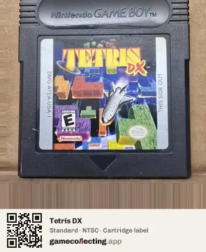 Tetris DX Game Boy Color, NTSC cartridge label