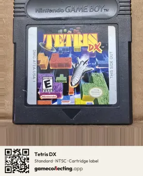 Tetris DX Game Boy Color, NTSC cartridge label