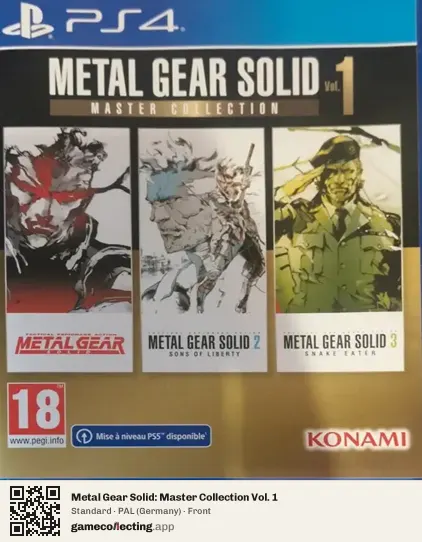 Metal Gear Solid: Master Collection Vol. 1 PlayStation 4, Germany box front