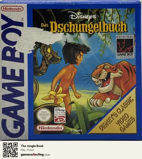The Jungle Book Game Boy, PAL box front