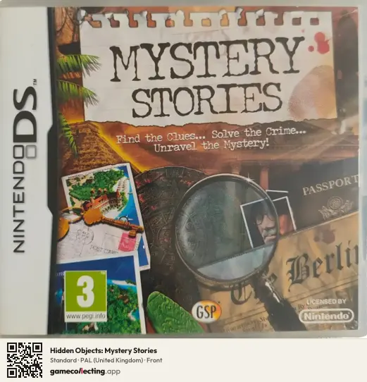 Hidden Objects: Mystery Stories Nintendo DS, United Kingdom box front