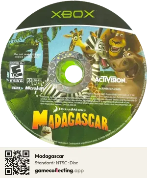Madagascar Xbox, NTSC disc