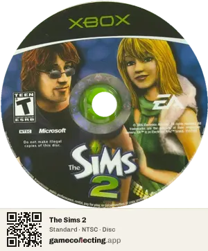 The Sims 2 Xbox, NTSC disc