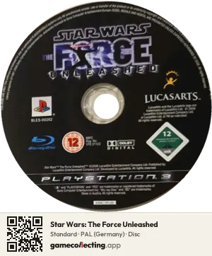 Star Wars: The Force Unleashed PlayStation 3, PAL disc