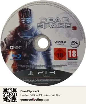 Dead Space 3 PlayStation 3, PAL disc