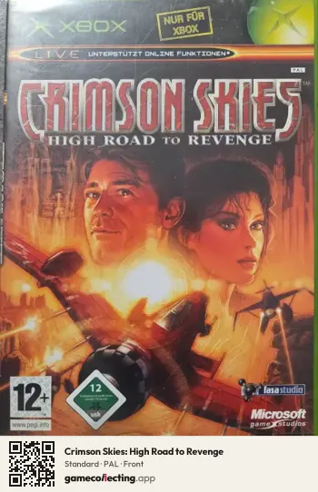 Crimson Skies: High Road to Revenge Xbox, PAL box front