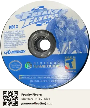 Freaky Flyers Nintendo GameCube, NTSC disc