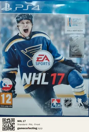 NHL 17 PlayStation 4, PAL box front