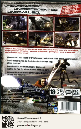 Unreal Tournament 3 Computer, PAL box back