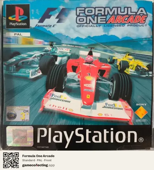 Formula One Arcade PlayStation, PAL box front