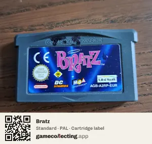 Bratz Game Boy Advance, PAL cartridge label