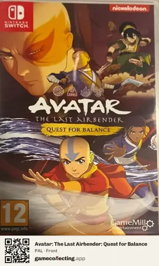 Avatar: The Last Airbender: Quest for Balance Nintendo Switch, PAL box front
