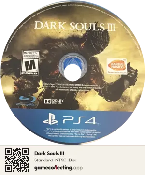 Dark Souls III PlayStation 4, NTSC disc