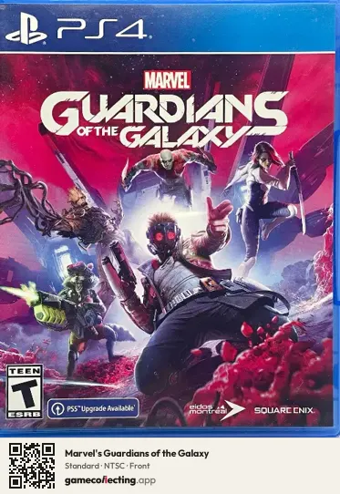 Marvel's Guardians of the Galaxy PlayStation 4, NTSC box front