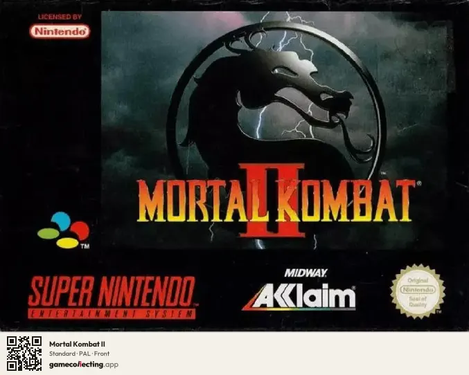 Mortal Kombat II Super Nintendo Entertainment System, PAL box front