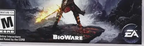 Dragon Age: Inquisition, the ESRB box on its front