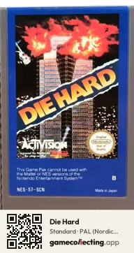 Die Hard Nintendo Entertainment System, PAL cartridge label
