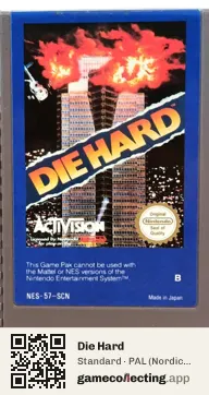 Die Hard Nintendo Entertainment System, PAL cartridge label