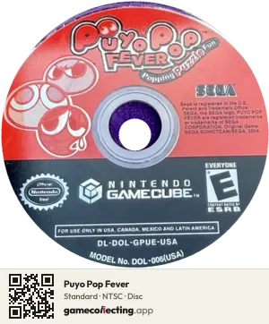 Puyo Pop Fever Nintendo GameCube, NTSC disc