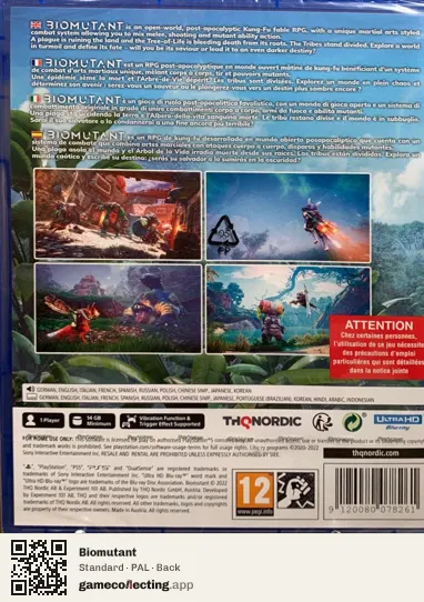 Biomutant PlayStation 5, PAL box back