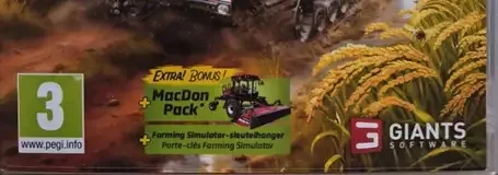Farming Simulator 25, the PEGI square on its front