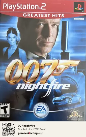 007: Nightfire PlayStation 2, NTSC box front