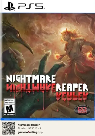 Nightmare Reaper PlayStation 5, NTSC box front
