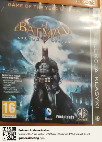 Batman: Arkham Asylum Computer, Poland box front