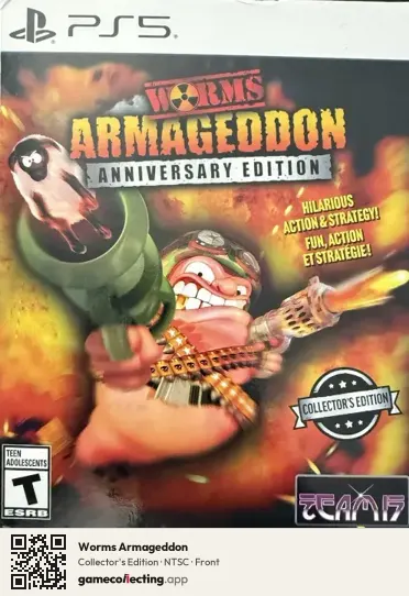 Worms Armageddon PlayStation 5, NTSC box front
