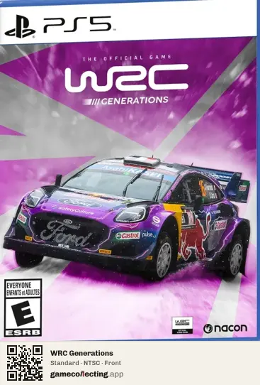 WRC Generations PlayStation 5, NTSC box front