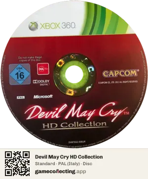 Devil May Cry HD Collection Xbox 360, PAL disc