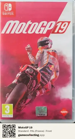 MotoGP 19 Nintendo Switch, France box front