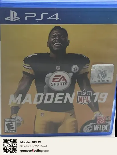 Madden NFL 19 PlayStation 4, NTSC box front
