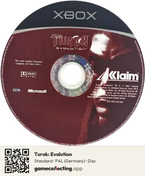 Turok: Evolution Xbox, PAL disc