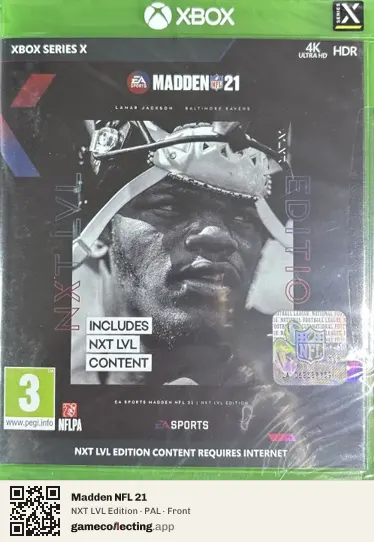 Madden NFL 21 Xbox Series X, PAL box front