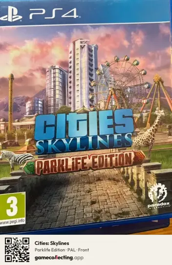 Cities: Skylines PlayStation 4, PAL box front