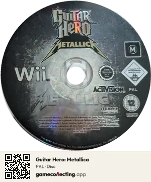 Guitar Hero: Metallica Nintendo Wii, PAL disc
