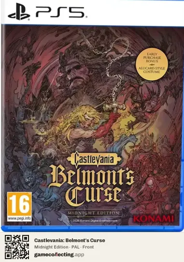 Castlevania: Belmont's Curse PlayStation 5, PAL box front