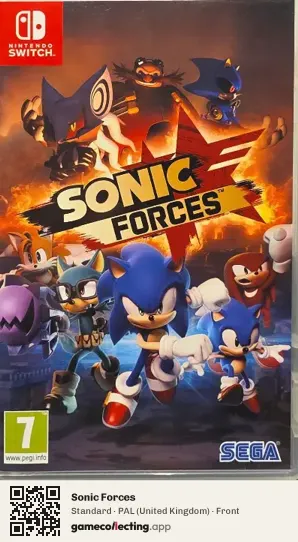 Sonic Forces Nintendo Switch, United Kingdom box front