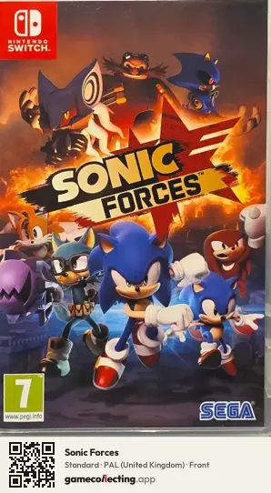 Sonic Forces Nintendo Switch, United Kingdom box front