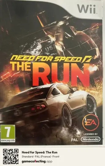 Need for Speed: The Run Nintendo Wii, France box front
