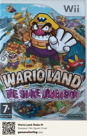 Wario Land: Shake It! Nintendo Wii, Spain box front